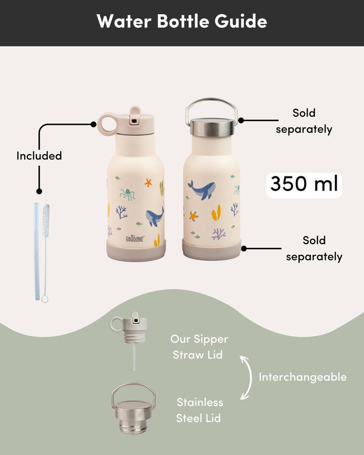 Baboons 350ml Insulated Kids Water Bottle guide