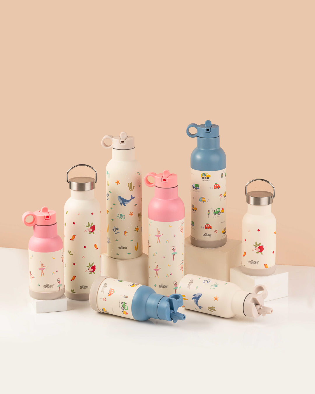 Baboons™ India: Shop Stainless Steel Water Bottles in Fun Colors for Kids
