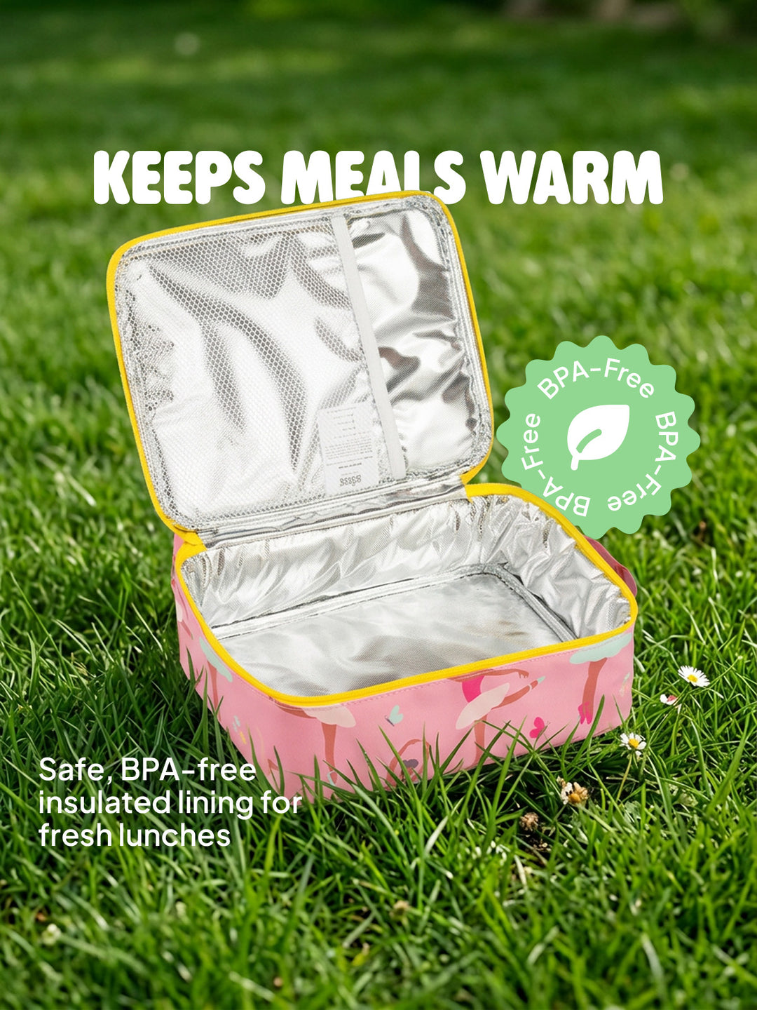 Insulated Lunch Bag - Pink Ballerina
