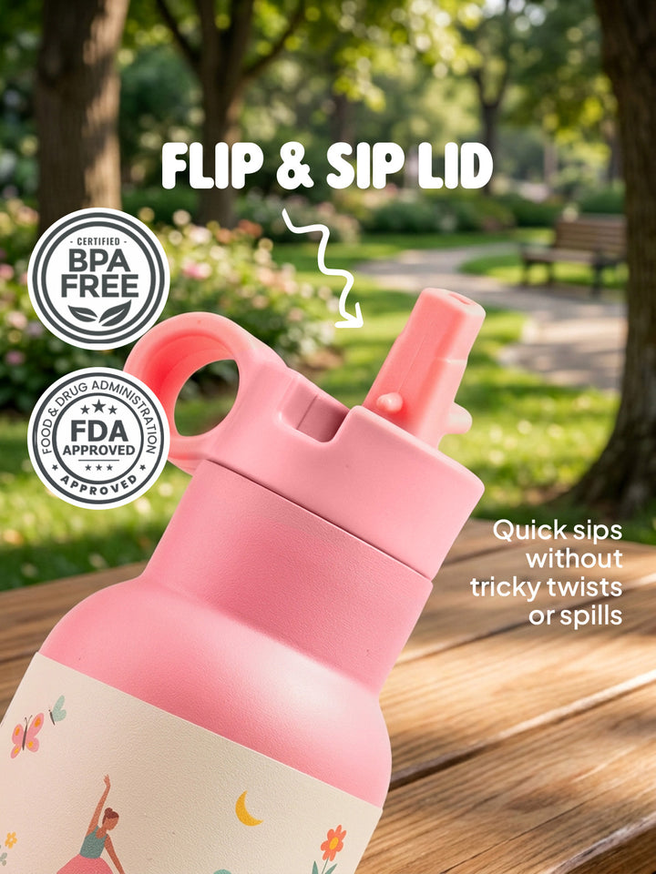 350ml Water Bottle - Pink Ballerina (Seconds Sale)