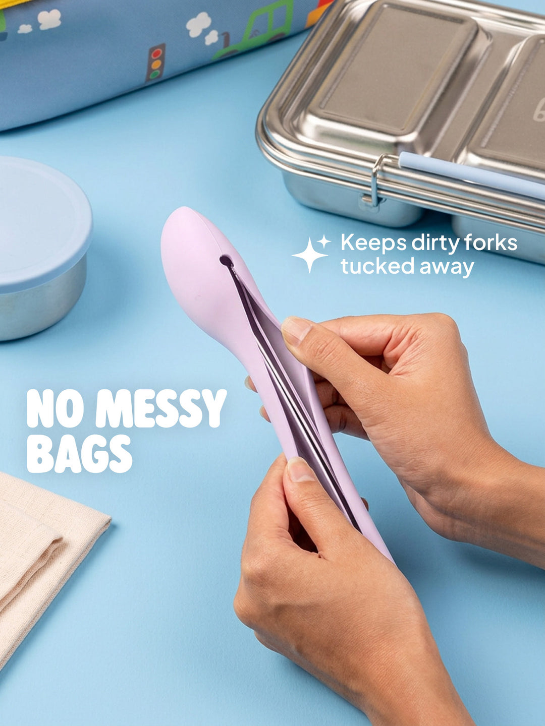 Reusable Cutlery Set - Lilac