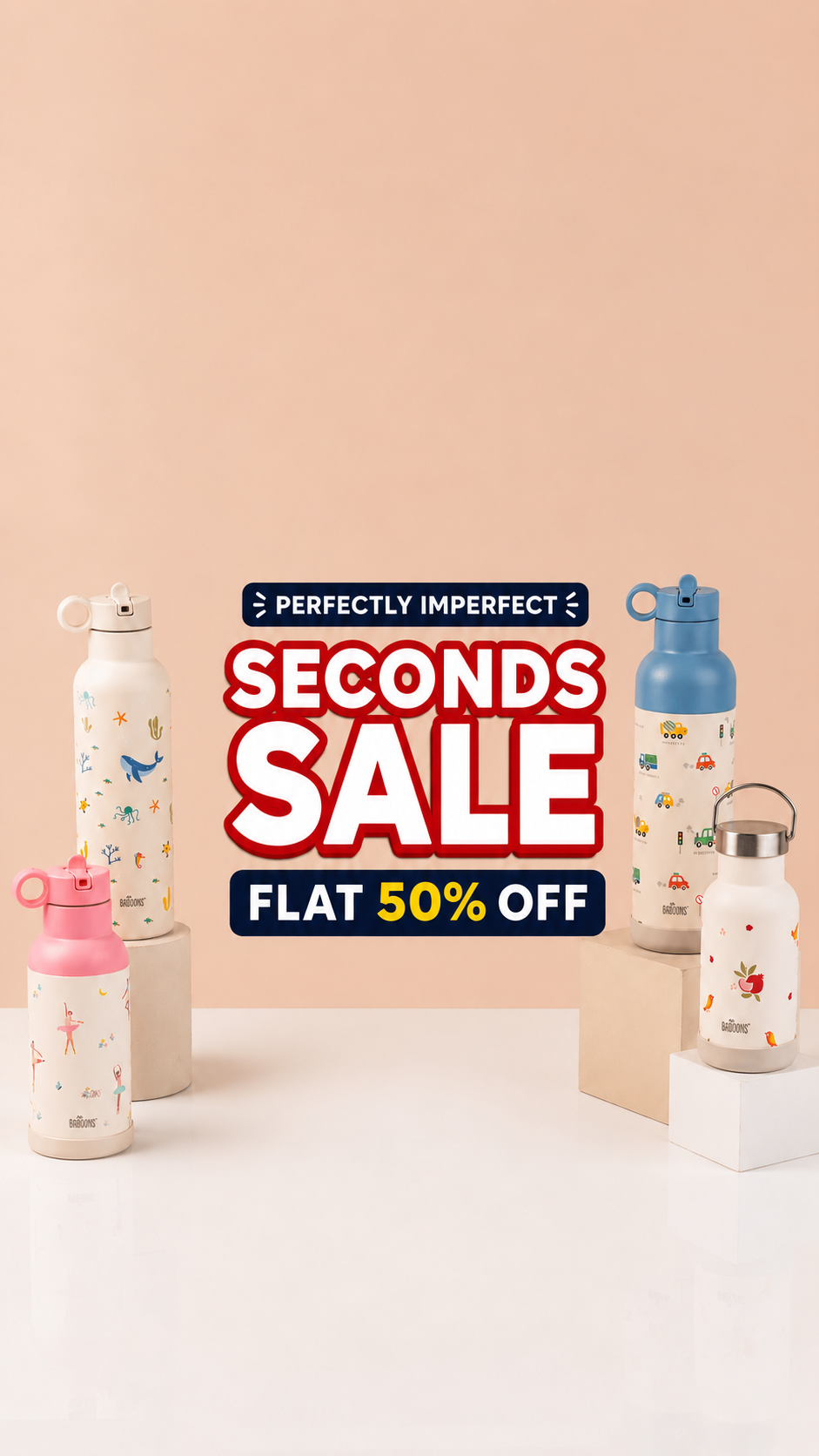 Seconds sale kids school water bottle India