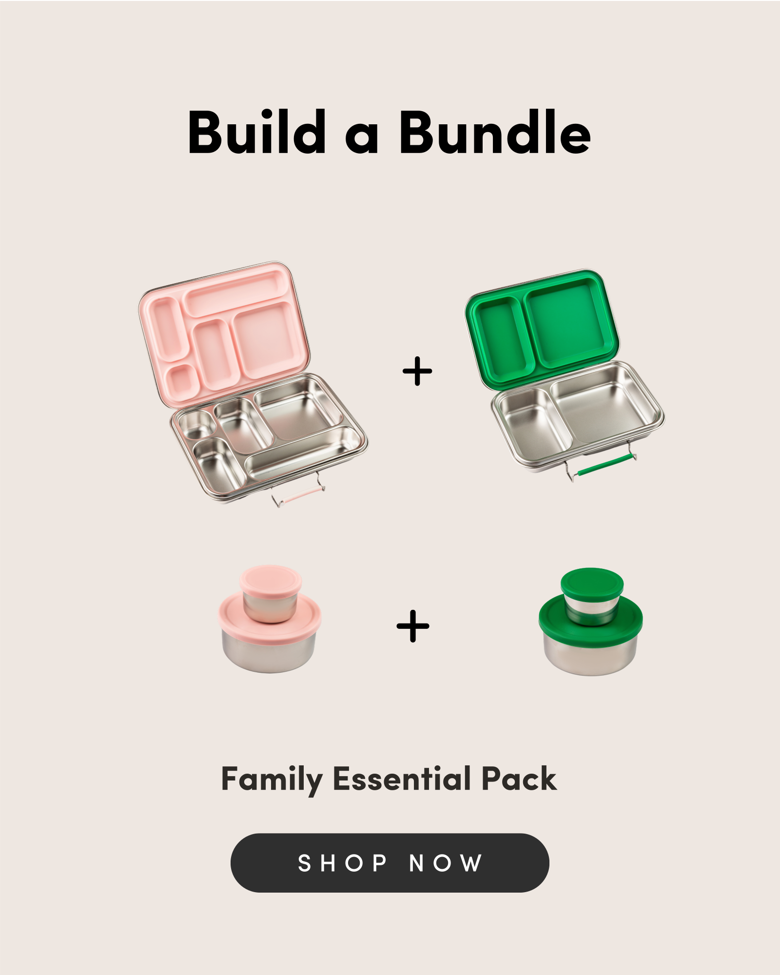 Custom family essential pack: bento lunchboxes and snack pots for modern parents in India, offering style, functionality, and durability