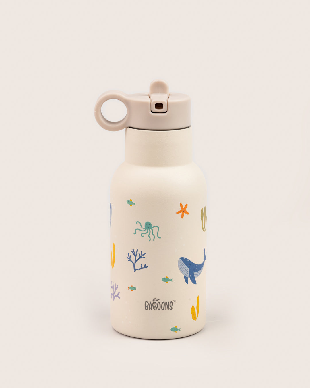 350ml Ocean Theme Stainless Steel Water Bottle for Kids with Sipper Lid India