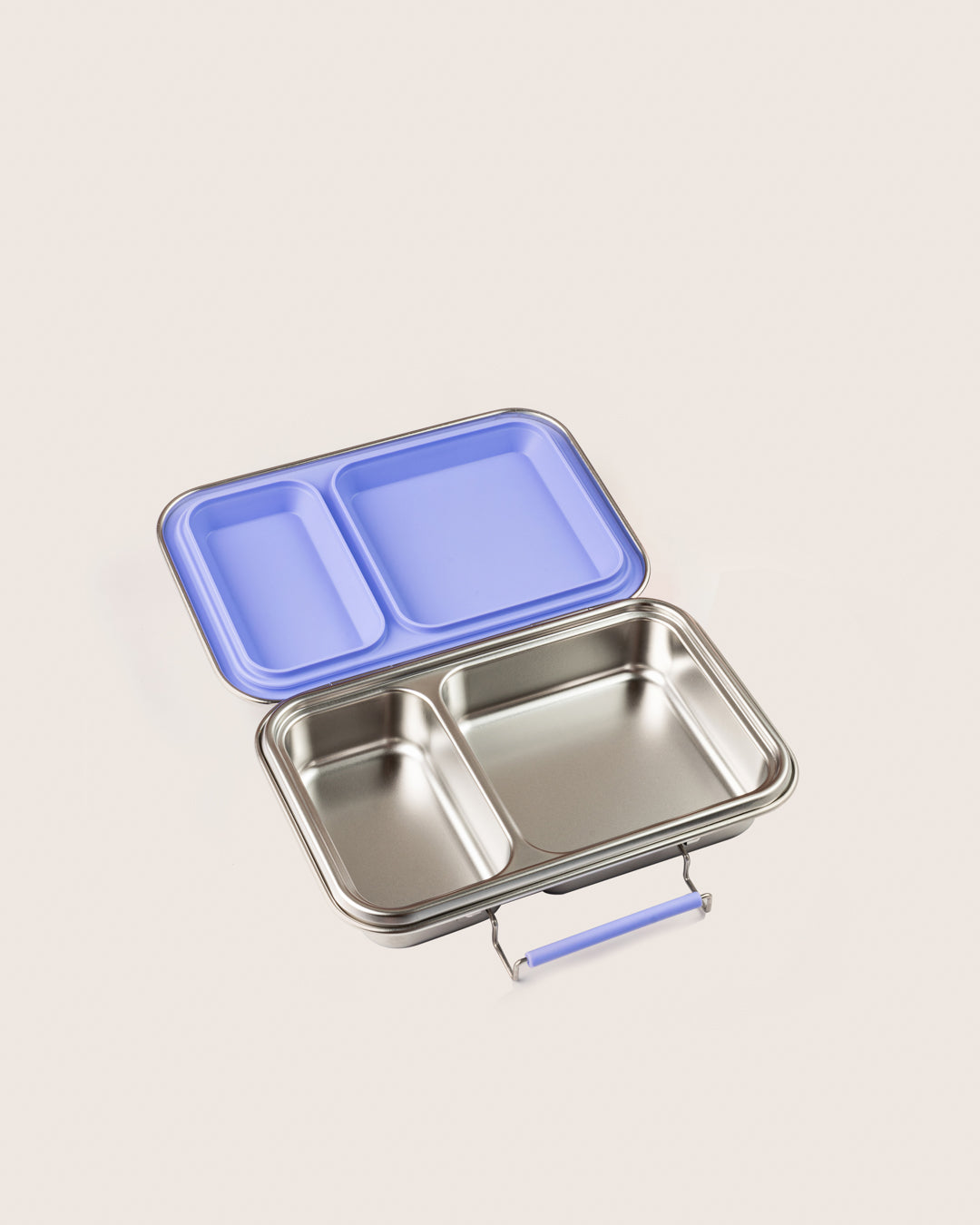 Leakproof Stainless Steel Bento Two Lunchbox Purple Top View