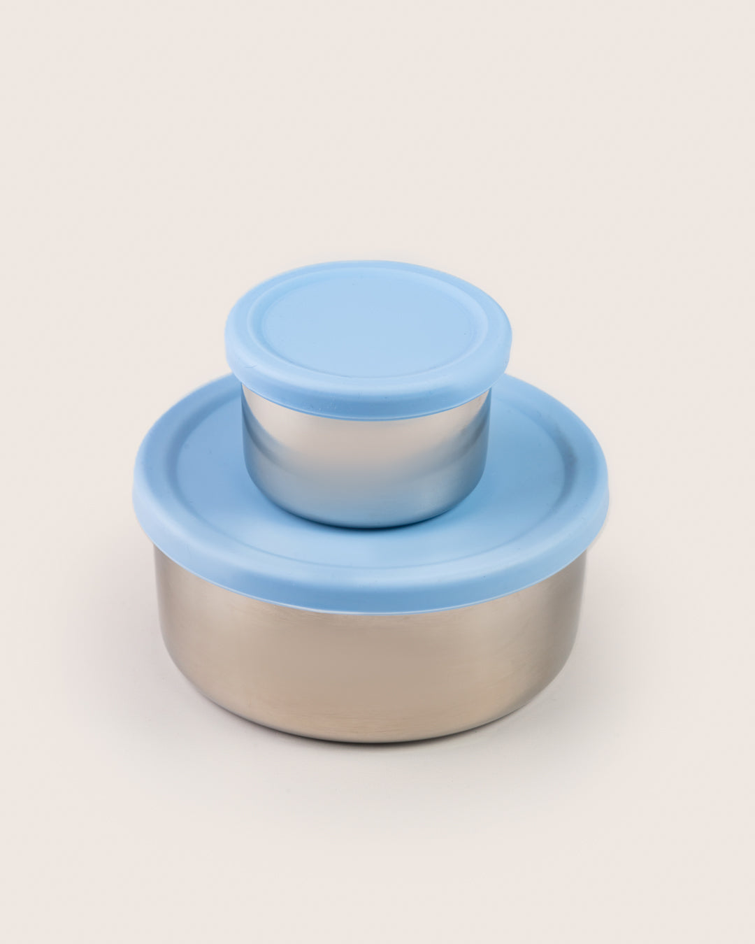 Frost Blue Snack Container Set with Silicone Lids Leakproof for Bento ...